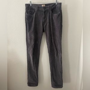 Gray Corduroy Faherty Brand Pants - Size 31